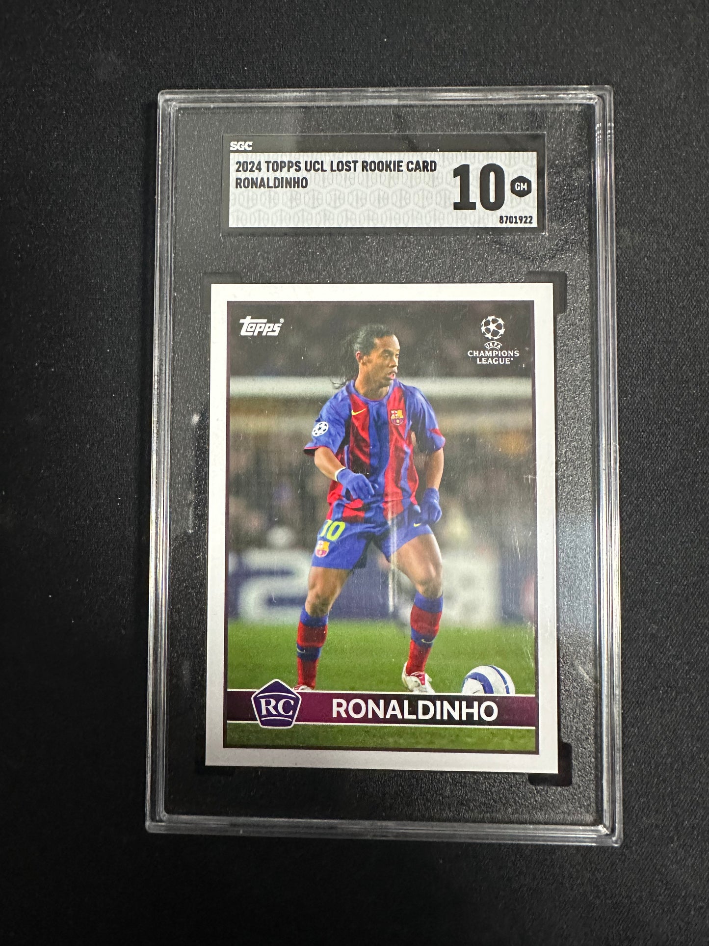 Topps Ronaldinho Lost RC mit SGC Grading 10